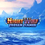 night wolf frozen flames